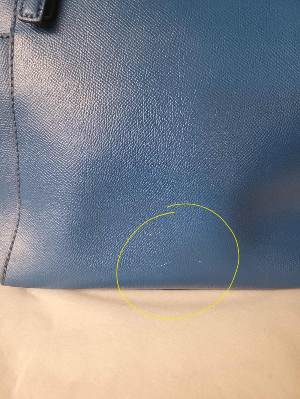 Michael Kors Blue Saffiano Leather Tote - Picture 8 of 11